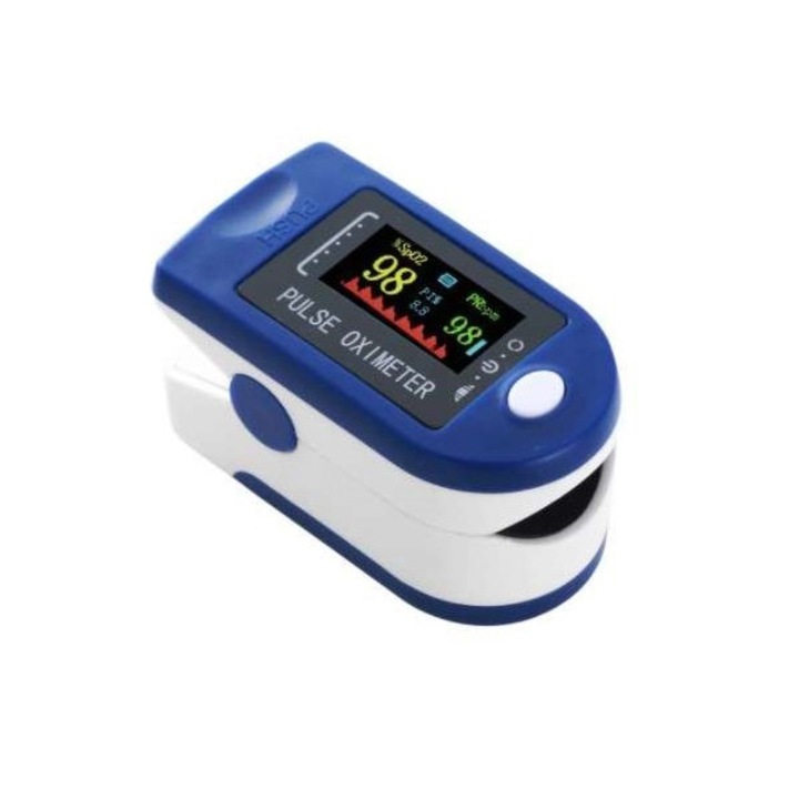 Пулсов оксиметър Iso, Насищане на кръвта, Пулс, Индекс на перфузия, 30 - 240 BPM, Дисплей, Бял / Син