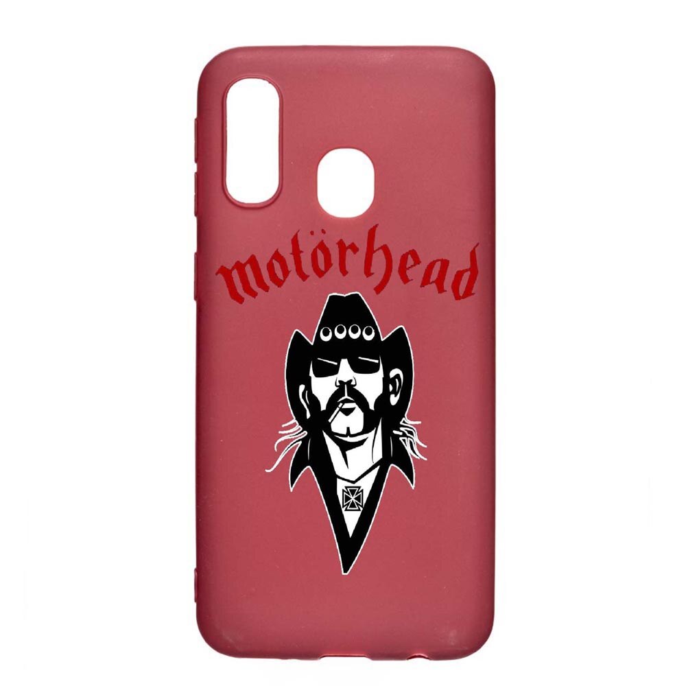 Husa Samsung Galaxy A20e, Motorhead, rezistenta la uzura, anti-alunecare, din silicon Premium, Pomegranate, PG538