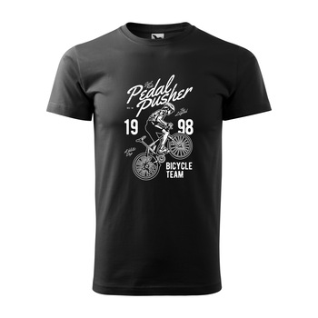Tricou negru barbati, idee de cadou, pentru biciclisti, The Legend Pedal Pusher, marime L