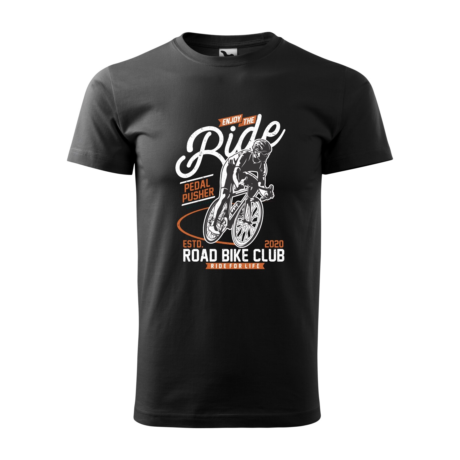 Tricou negru barbati, idee de cadou, pentru biciclisti, Enjoy the Ride Pedal Pusher, marime S