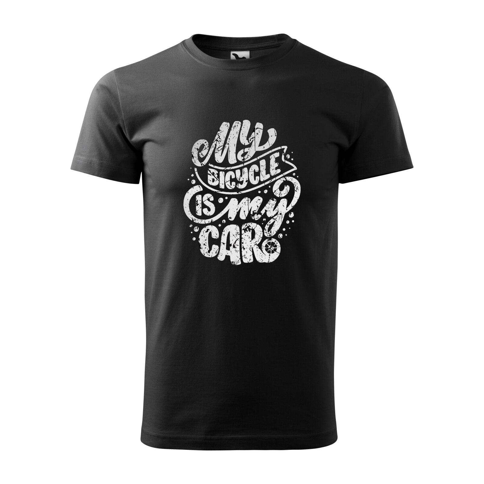 Tricou negru barbati, idee de cadou, pentru biciclisti, My Bicycle is My Car, marime 2XL