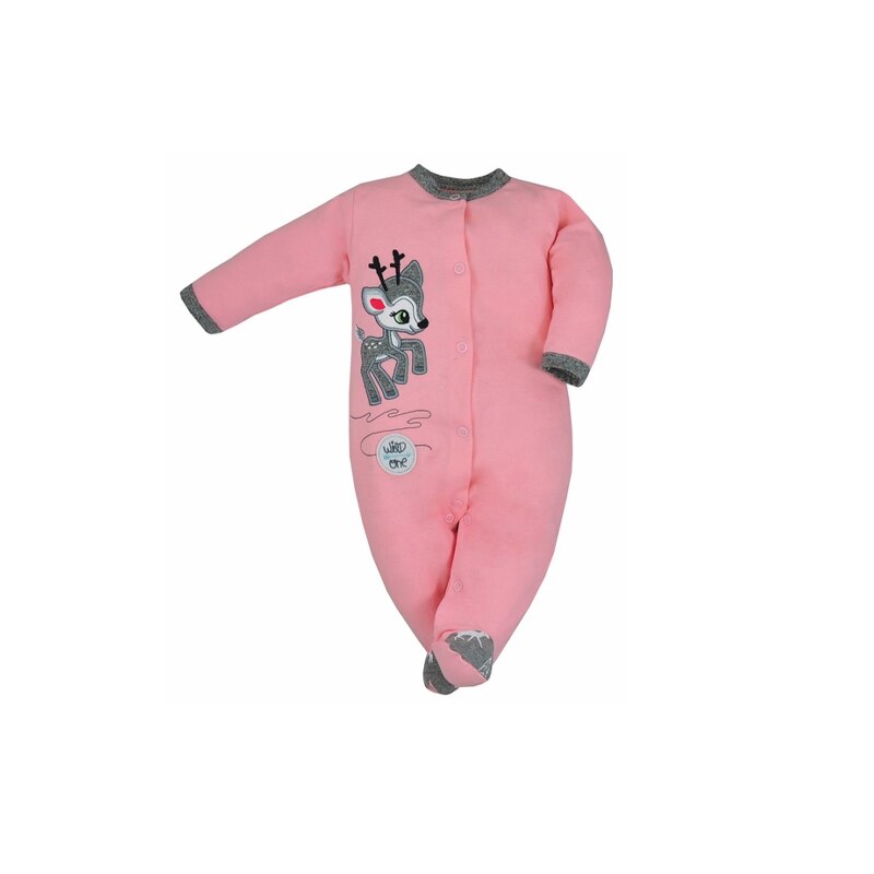 Salopeta cu maneca lunga pentru fete Koala Jelonek 05-281R, Roz, 62