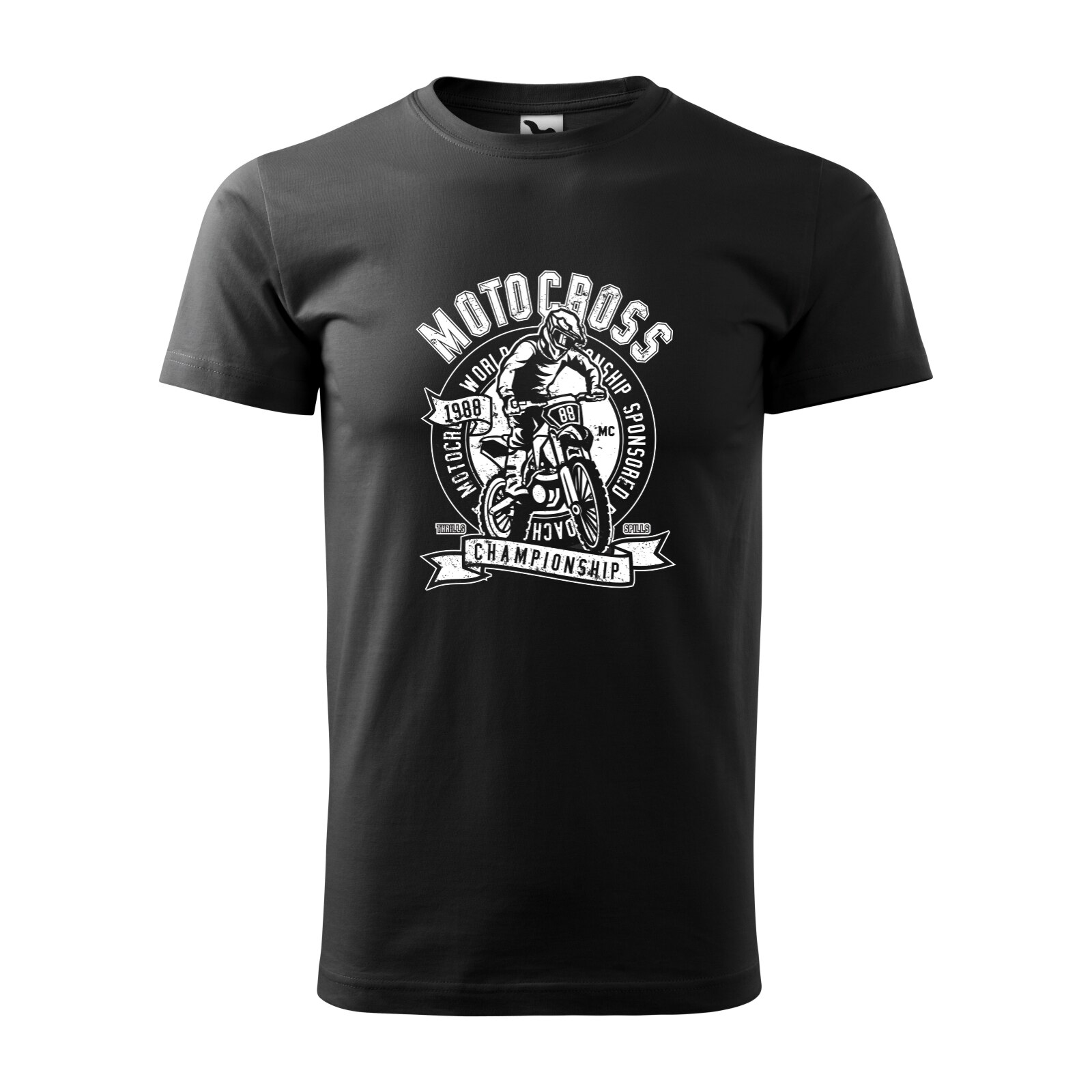 Tricou negru barbati, idee de cadou, pentru motociclisti enduro, Motocross Championship, marime XL