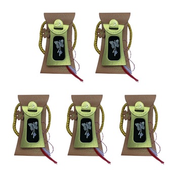 Set 5 Martisoare brosa Fluturas, Cristale si suflat cu aur 24k si snur - Rahel Set 5 Martisoare brosa Fluturas, Cristale si suflat cu aur 24k si snur - Rahel