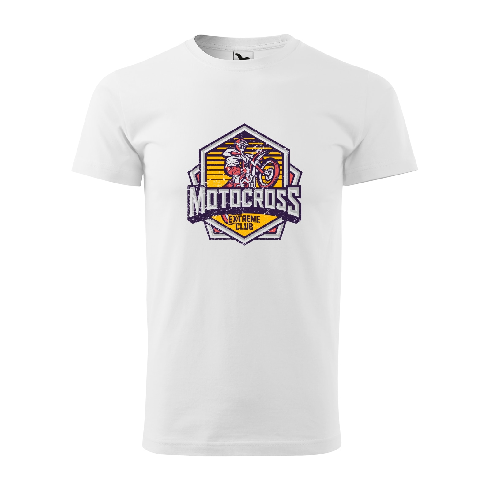 Tricou alb barbati, idee de cadou, pentru motociclisti enduro, Motocross Extreme Club, marime S