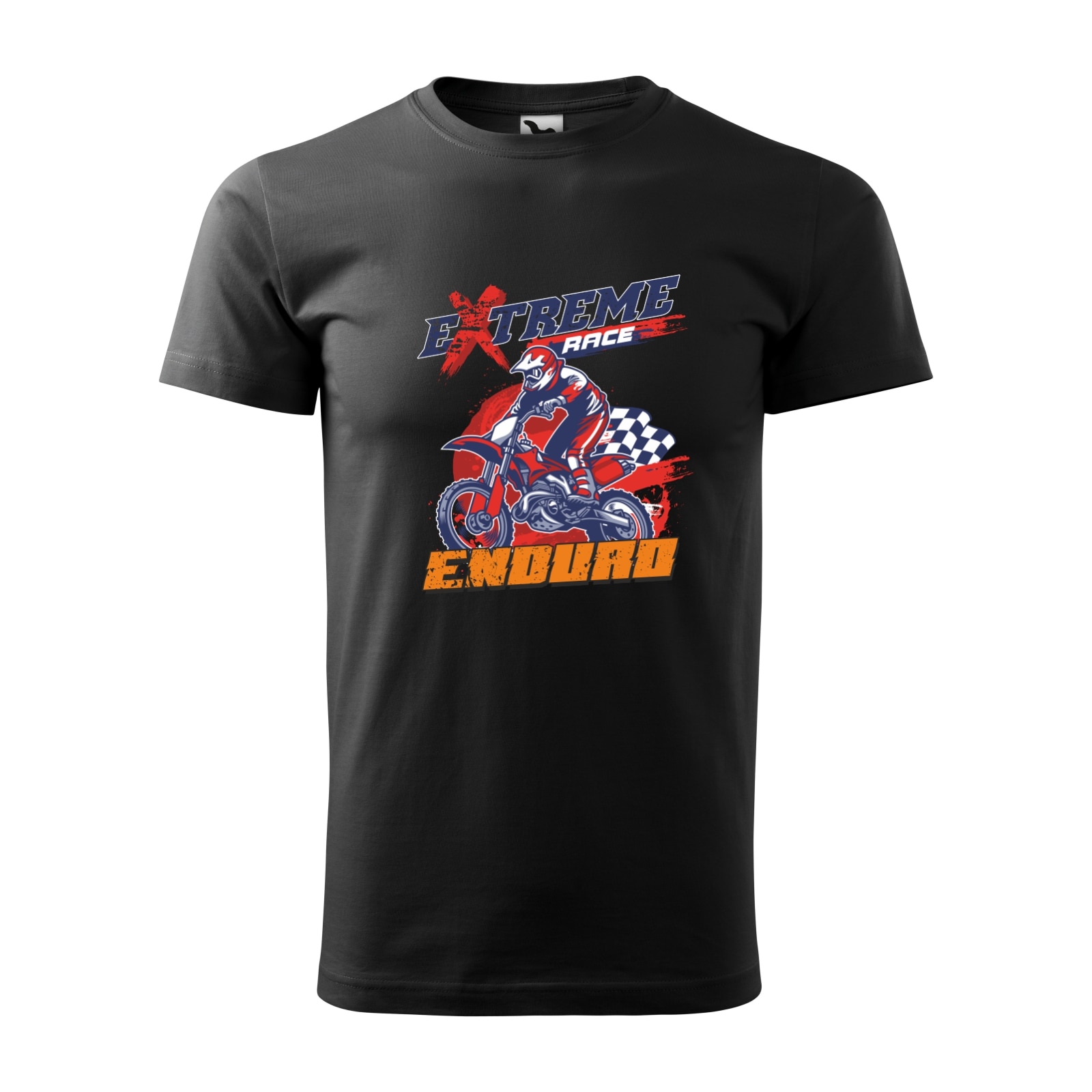 Tricou negru barbati, idee de cadou, pentru motociclisti enduro, Extreme Race Enduro, marime M