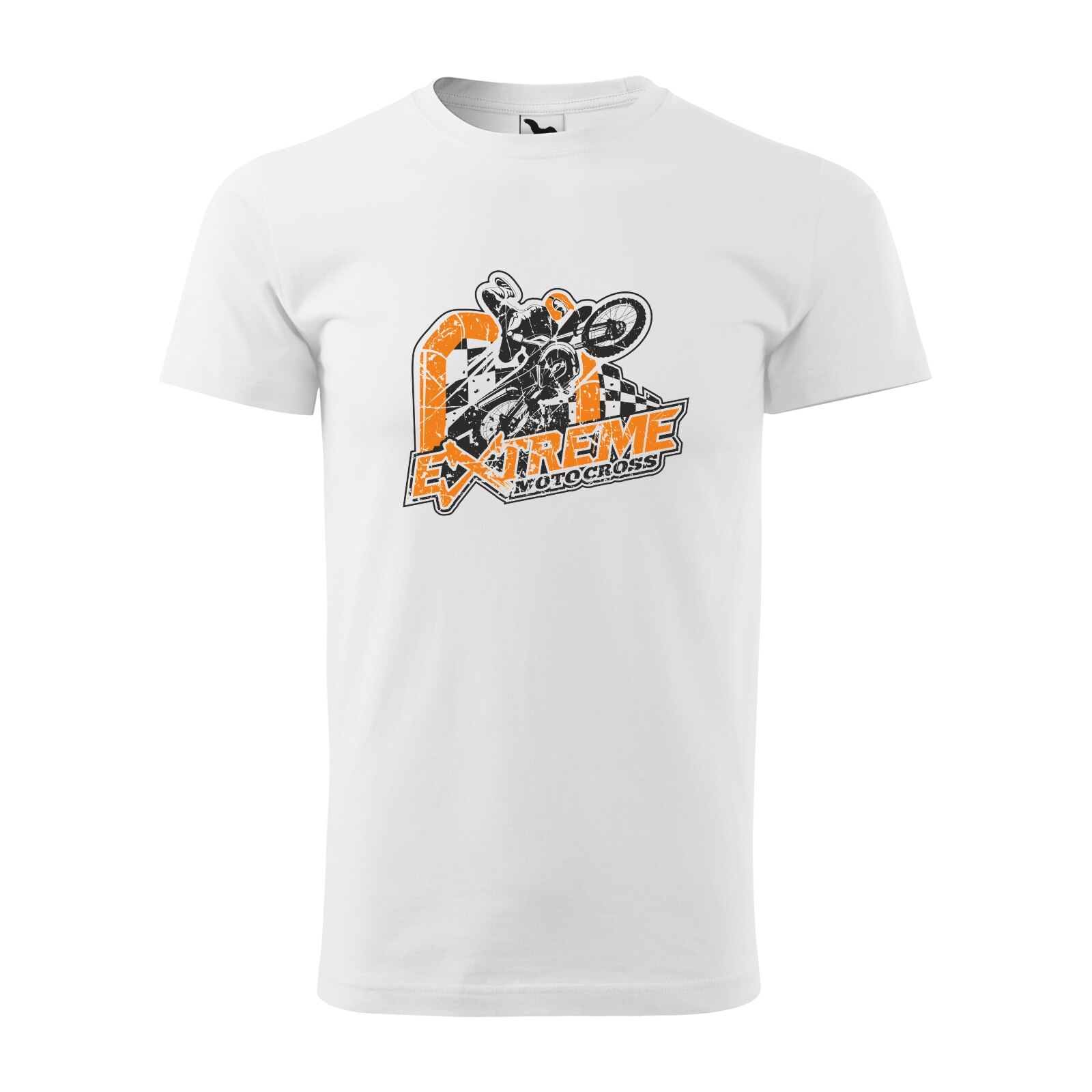 Tricou alb barbati, idee de cadou, pentru motociclisti enduro, Extreme Motocross, marime M
