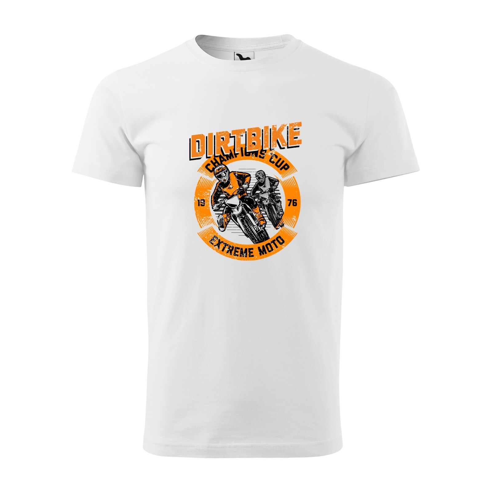 Tricou alb barbati, idee de cadou, pentru motociclisti enduro, DirtBike Champions Cup, marime L