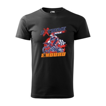 Tricou negru barbati, idee de cadou, pentru motociclisti enduro, Extreme Race Enduro, marime S Tricou negru barbati, idee de cadou, pentru motociclisti enduro, Extreme Race Enduro, marime S