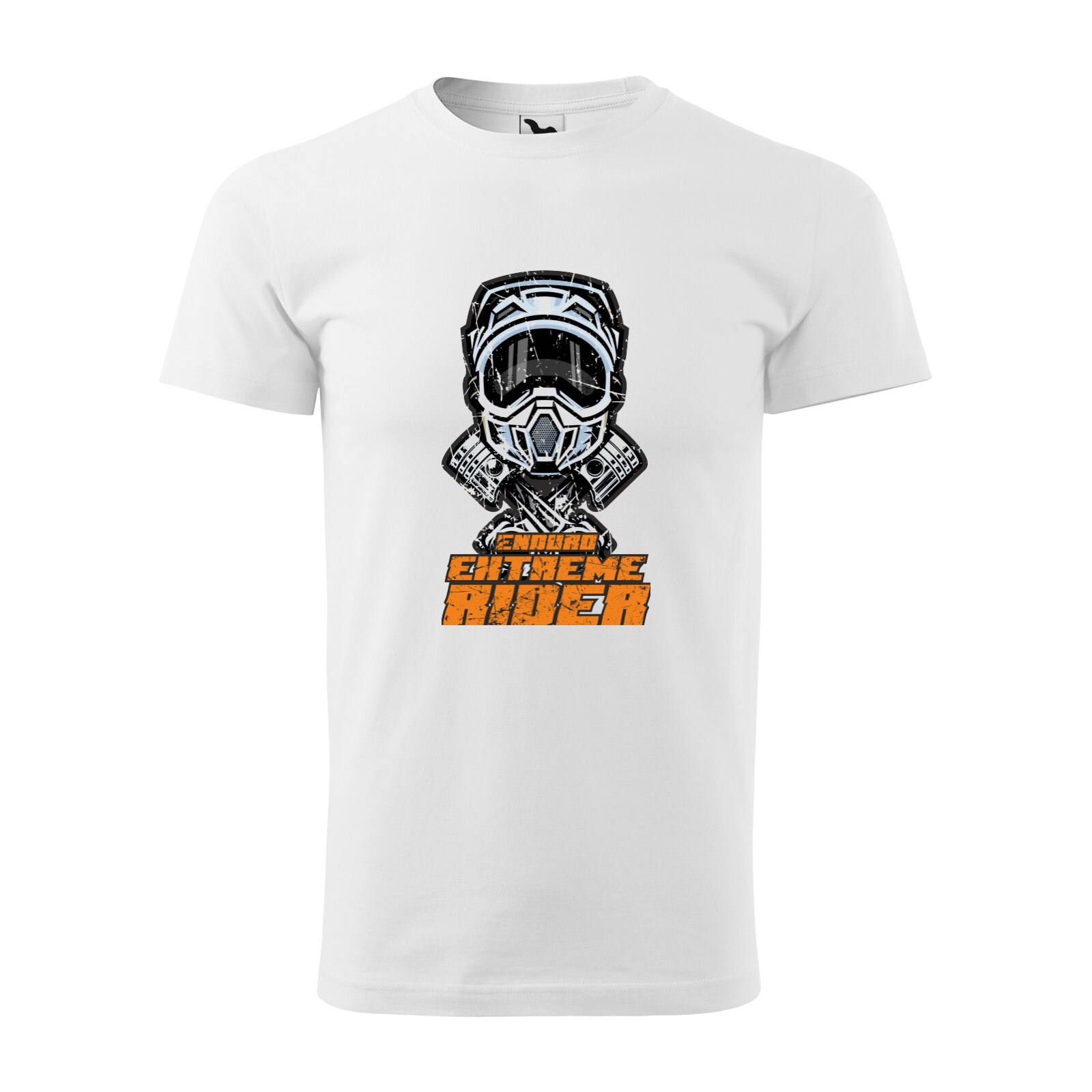 Tricou alb barbati, idee de cadou, pentru motociclisti enduro, Enduro Extreme Rider, marime L