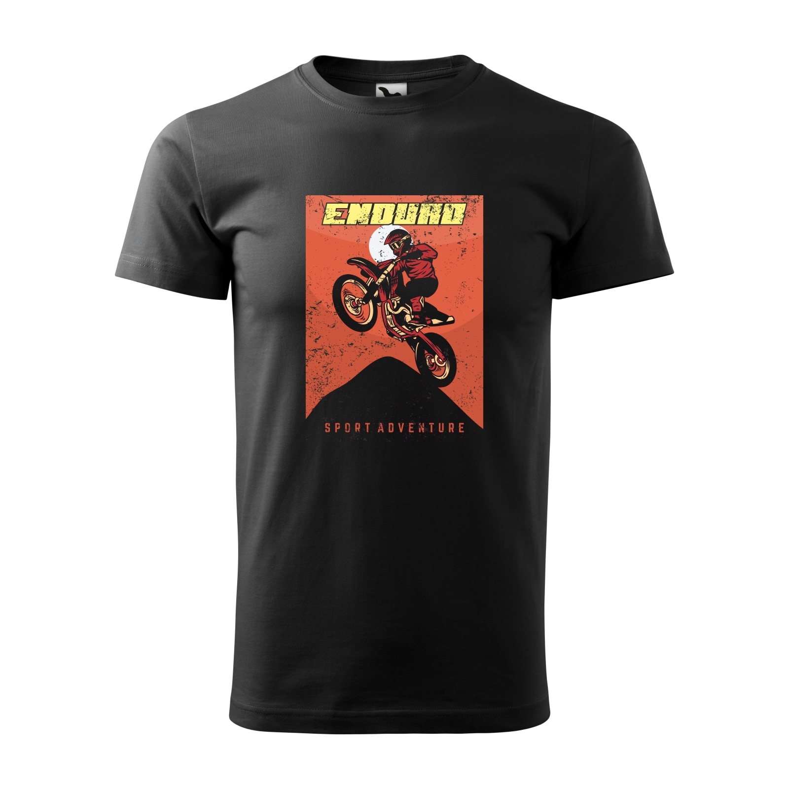 Tricou negru barbati, idee de cadou, pentru motociclisti enduro, Enduro Sport Adventure, marime M