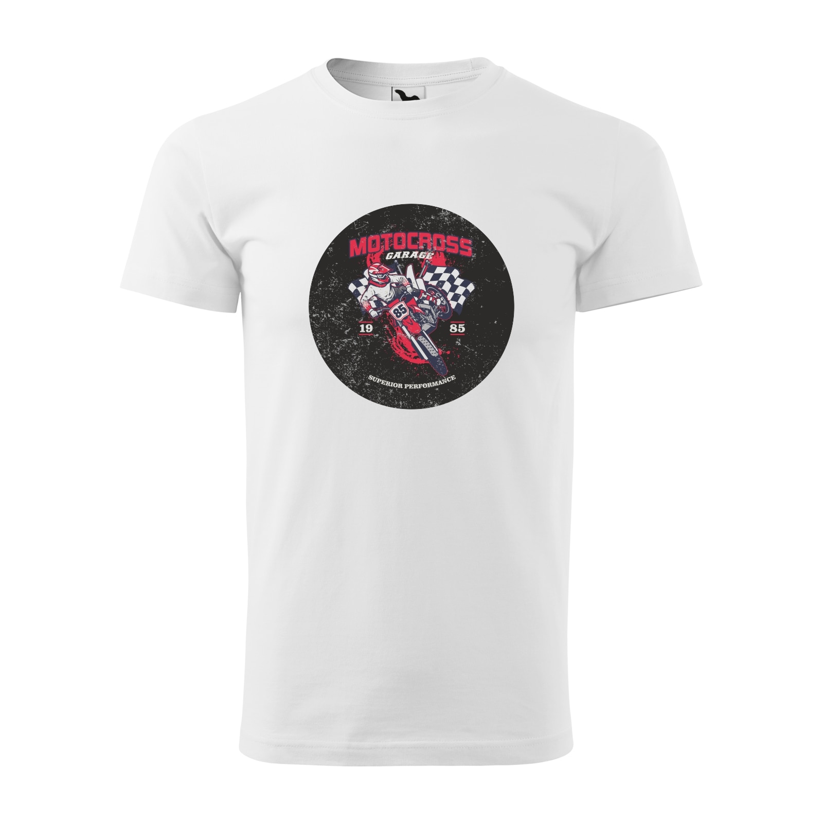Tricou alb barbati, idee de cadou, pentru motociclisti enduro, Motocross Garage, marime XS