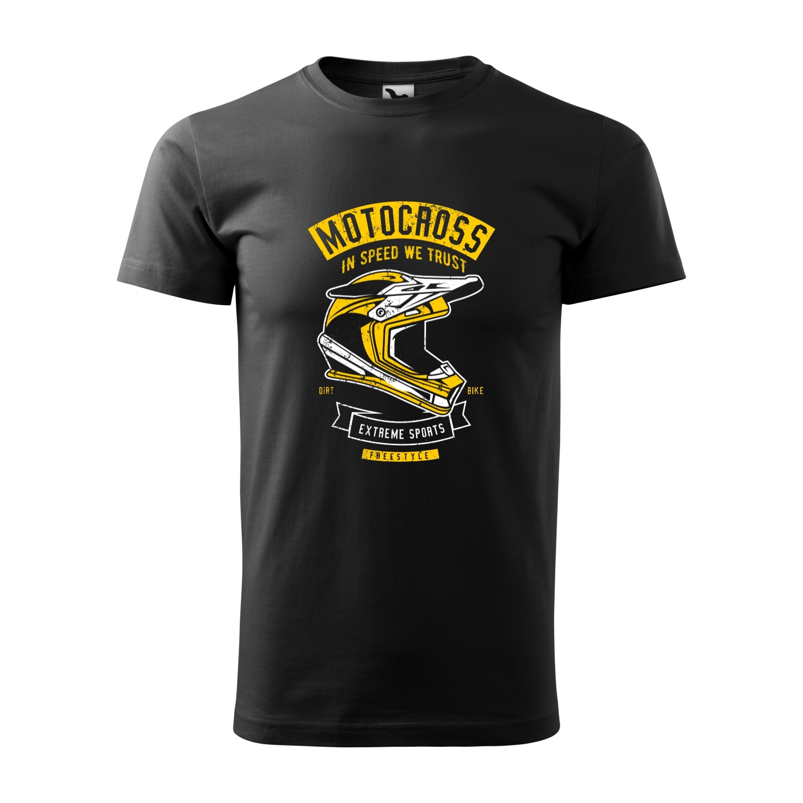 Tricou negru barbati, idee de cadou, pentru motociclisti enduro, Motocross In Speed We Trust, marime L