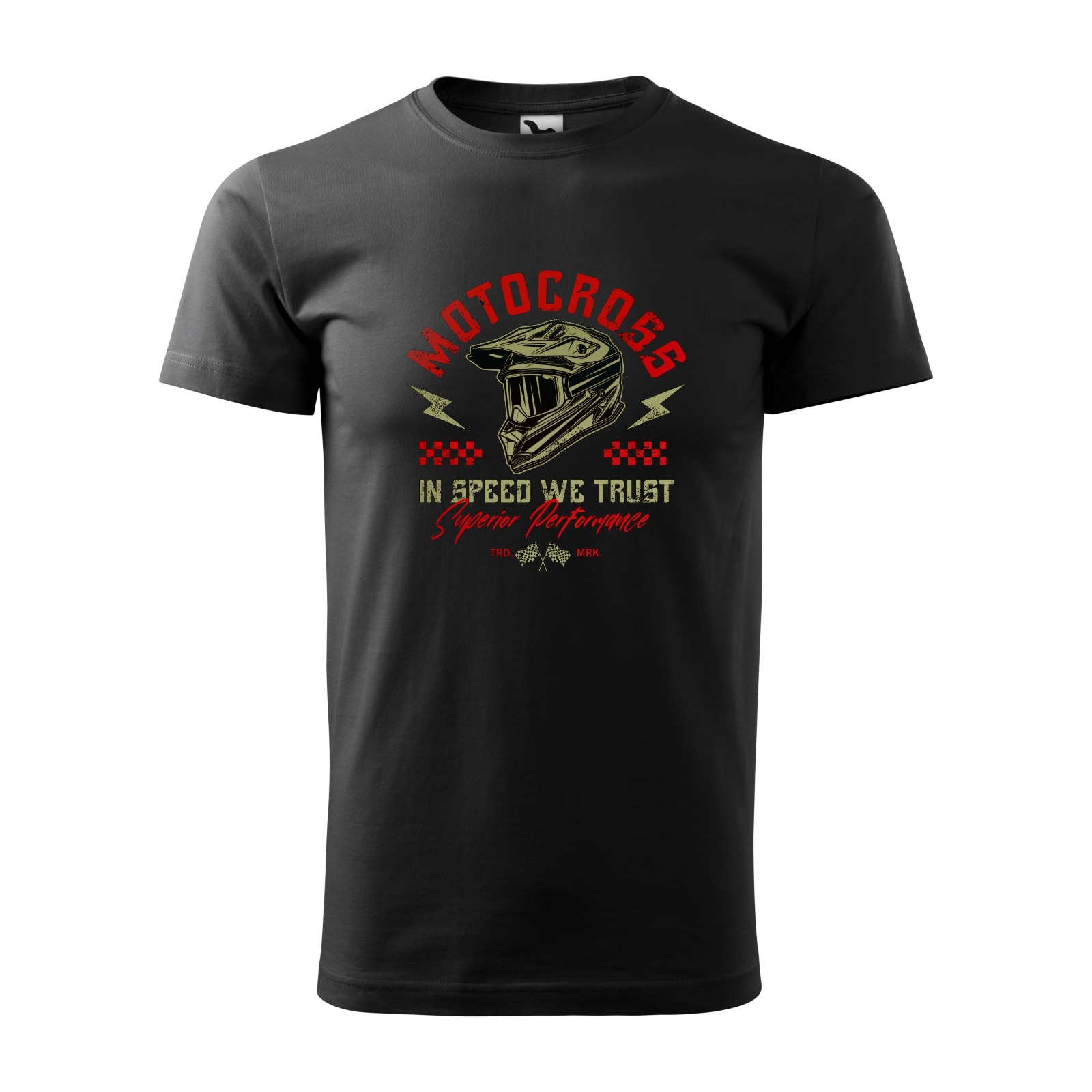 Tricou negru barbati, idee de cadou, pentru motociclisti enduro, Enduro Motocross Superior Performance, marime S