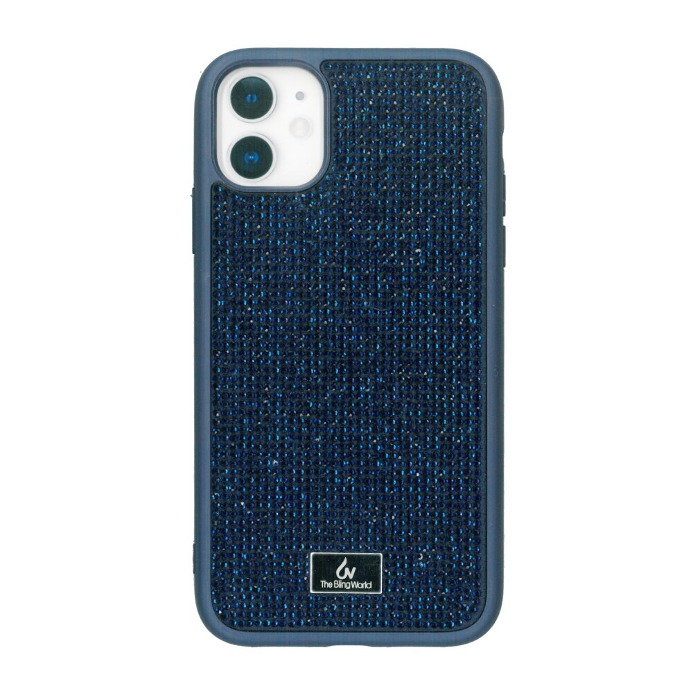 Husa protectie spate albastra, Bling World Luxury, pentru Apple iPhone 12/ 12 Pro (6.1)