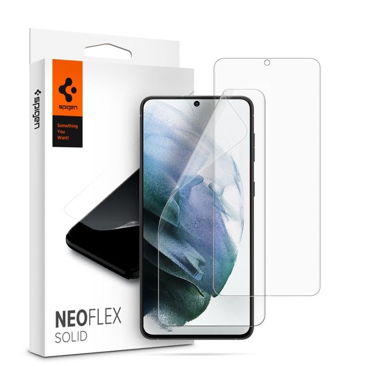 Протектор Spigen Neo Flex Solid 2бр. за Samsung Galaxy S21+ Plus, Прозрачен