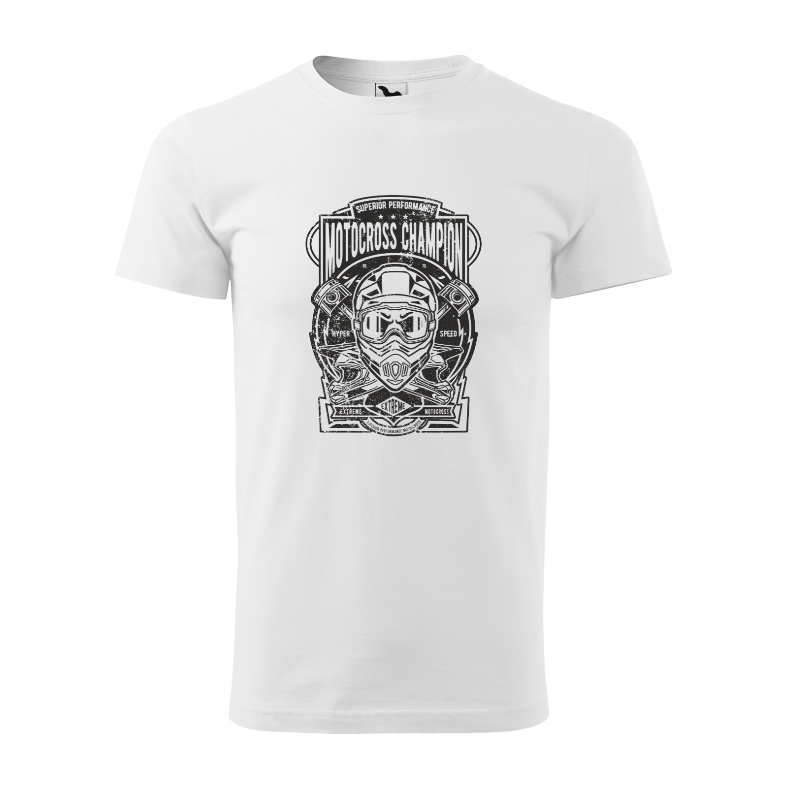 Tricou alb barbati, idee de cadou, pentru motociclisti enduro, Superior Performance Motocross, marime 2XL