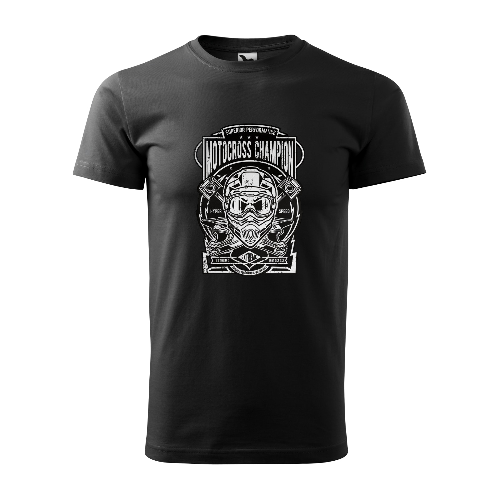 Tricou negru barbati, idee de cadou, pentru motociclisti enduro, Superior Performance Motocross, marime 2XL