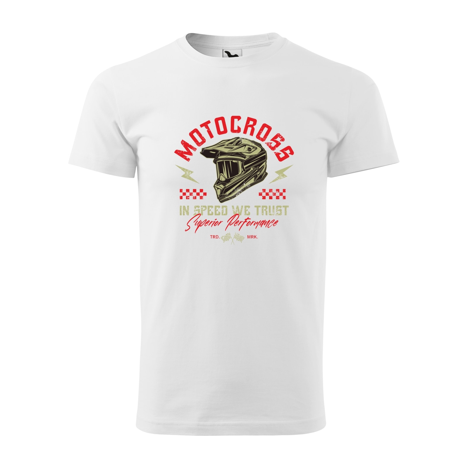 Tricou alb barbati, idee de cadou, pentru motociclisti enduro, Enduro Motocross Superior Performance, marime XL