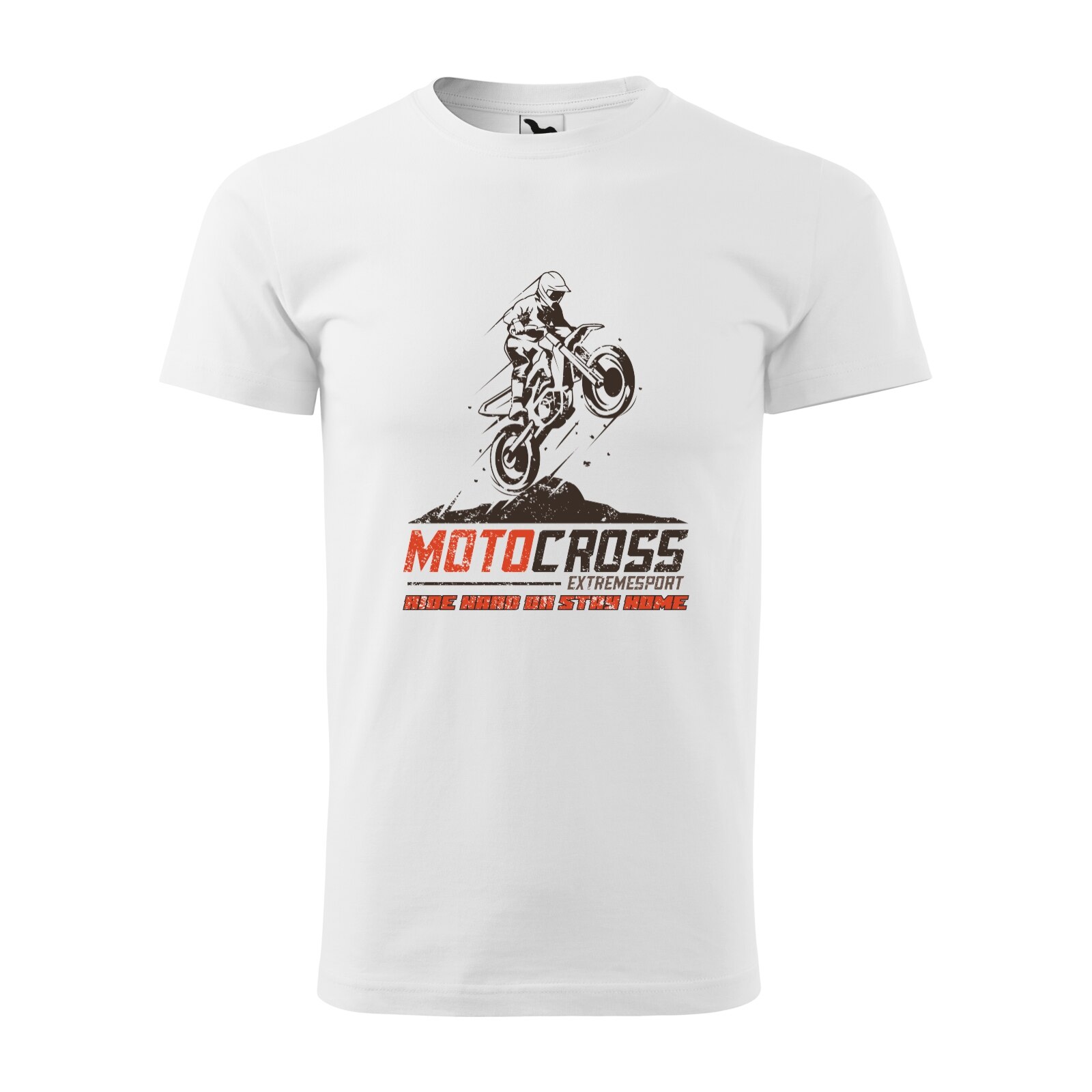 Tricou alb barbati, idee de cadou, pentru motociclisti enduro, Enduro Go Hard or Go Home, marime L