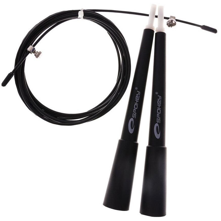 Coarda sarituri, Spokey, 300 cm cu lungime ajustabila, neagra, Crossfit Jump