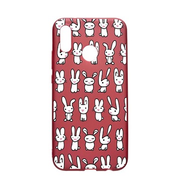 Husa Huawei P20 Lite, Rabbits, rezistenta la uzura, anti-alunecare, din silicon Premium, Pomegranate, PG691 Husa Huawei P20 Lite, Rabbits, rezistenta la uzura, anti-alunecare, din silicon Premium, Pomegranate, PG691