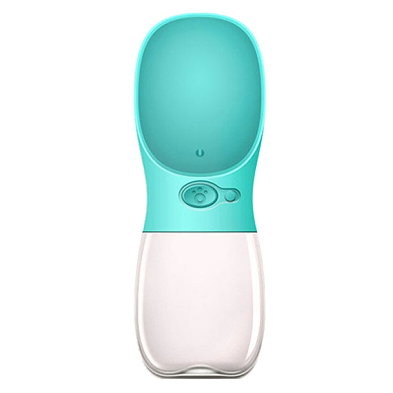 Sticla de apa portabila pentru animale de companie, Pentru calatorii, 350 ml, ABS, 8 x 7.5 x 22 cm, Albastru