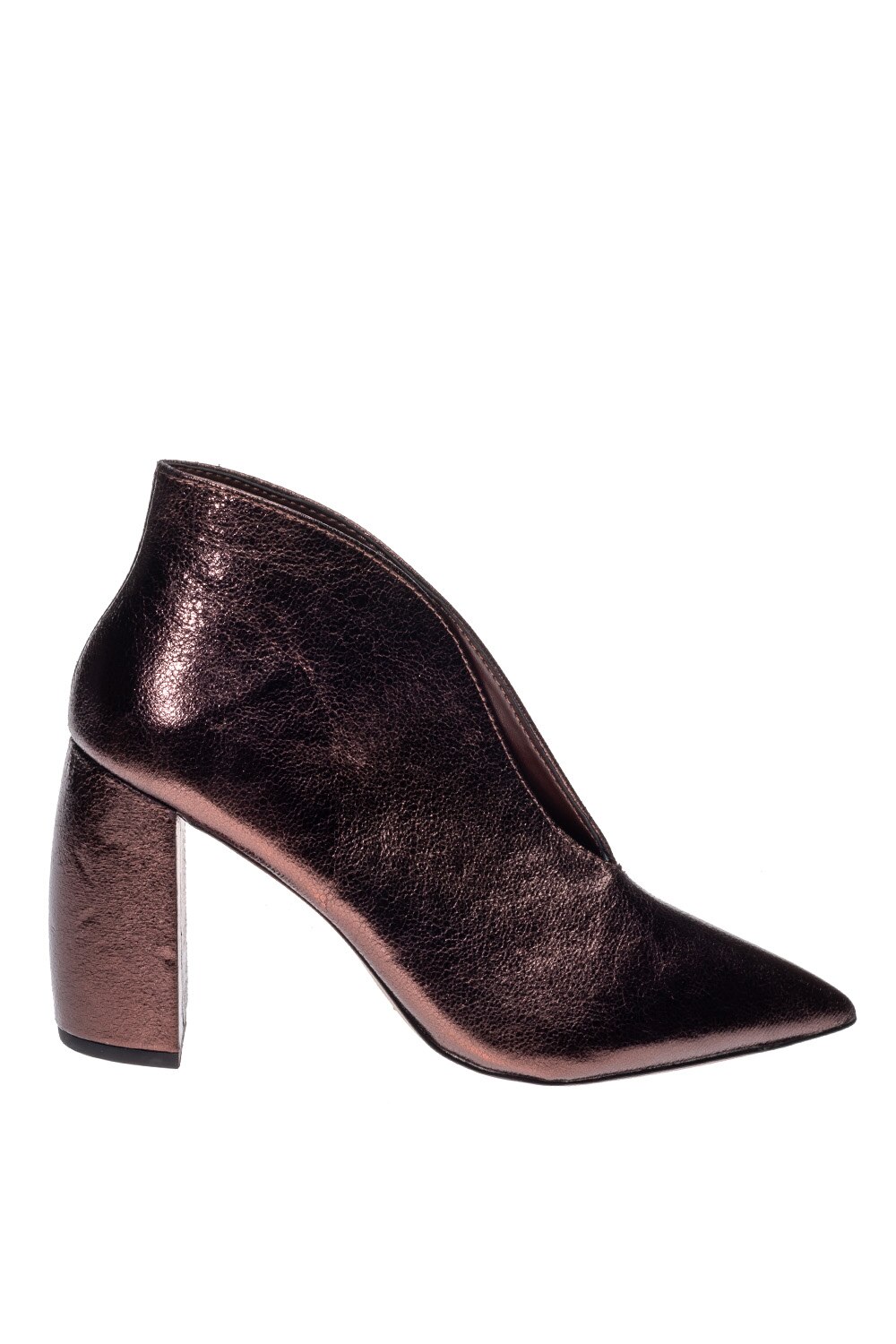 Botine dama, Next, maro metalizat, 39