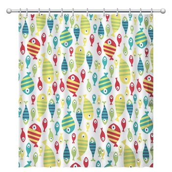 Perdea de baie, Zola, model cu pestisori, 180x180cm Perdea de baie, Zola, model cu pestisori, 180x180cm