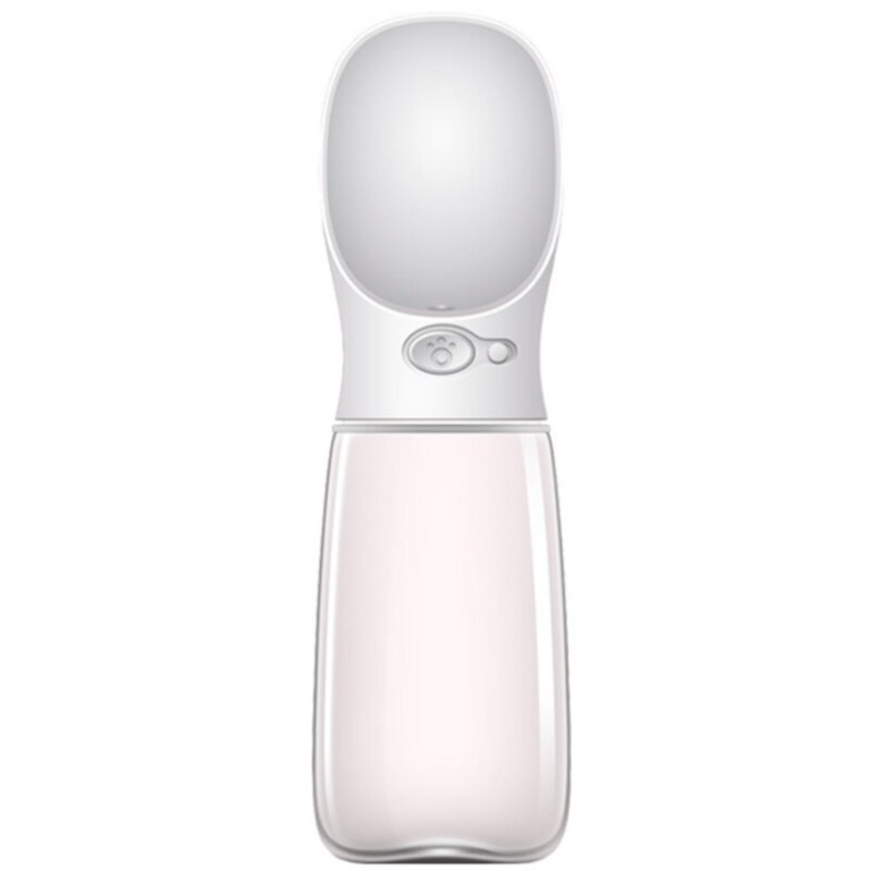 Sticla de apa portabila pentru animale de companie, Pentru calatorii, 550 ml, ABS​​​​​​​, 8 x 7.5 x 28 cm, Alb