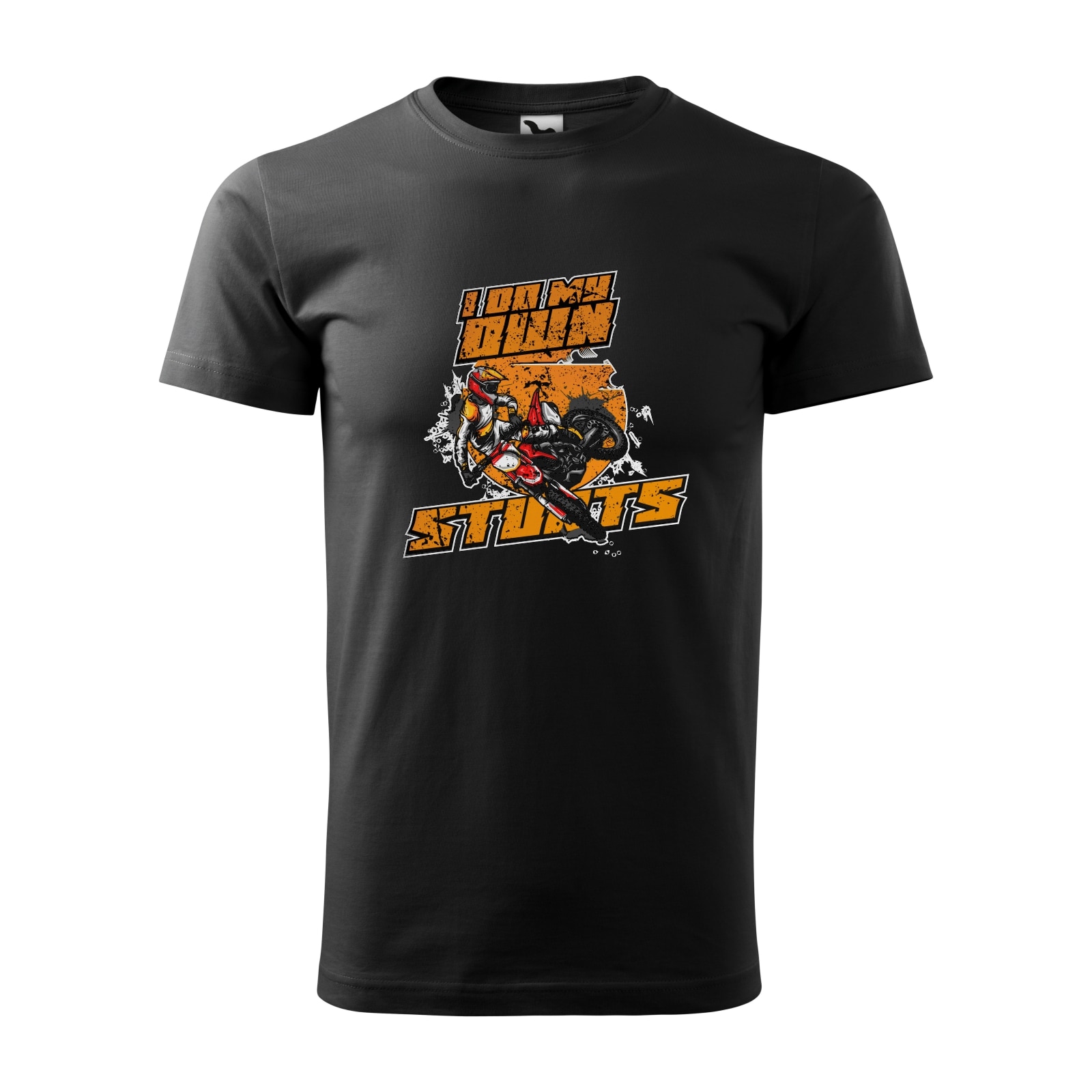 Tricou negru barbati, idee de cadou, pentru motociclisti enduro, I do my Own Enduro Stunts, marime L