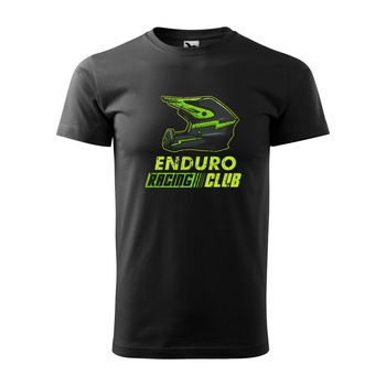 Tricou negru barbati, idee de cadou, pentru motociclisti enduro, ENDURO Racing Club, marime S