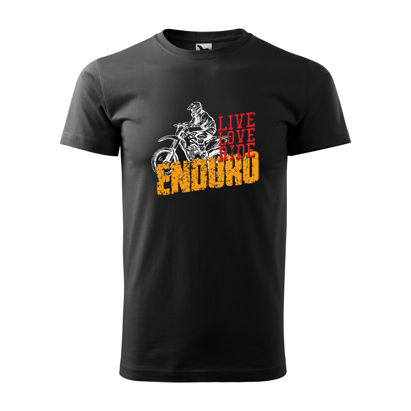 Tricou negru barbati, idee de cadou, pentru motociclisti enduro, Live Love Ride Enduro, marime L