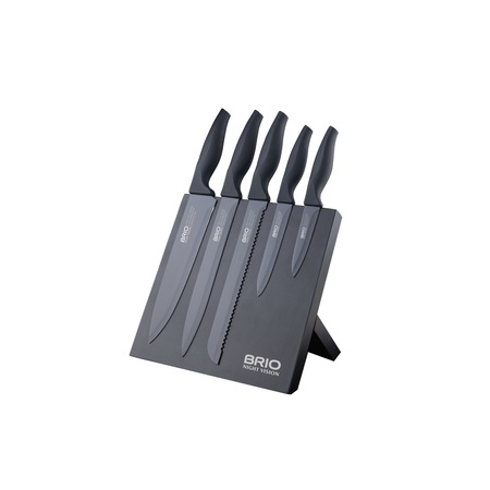Комплект ножове с магнитна стойка BRIO Night Vision , 6 части