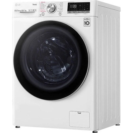 Masina de spalat rufe cu uscator LG F4DV710S1E, Spalare 10.5 kg, Uscare 7 kg, 1400 rpm, Clasa A, Inverter Direct Drive, TurboWash 39', Spa,Steam, Smart Diagnosis, WiFi, Alb