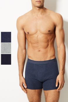 Marks & Spencer, Set de boxeri - 5 perechi, Bleumarin/Gri melange Marks & Spencer, Set de boxeri - 5 perechi, Bleumarin/Gri melange