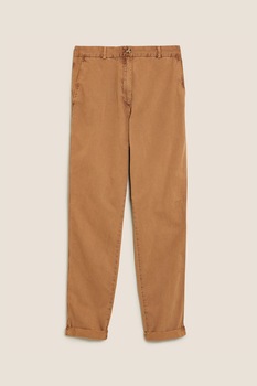 Marks & Spencer, Pantaloni chino cu croiala conica, Oranj