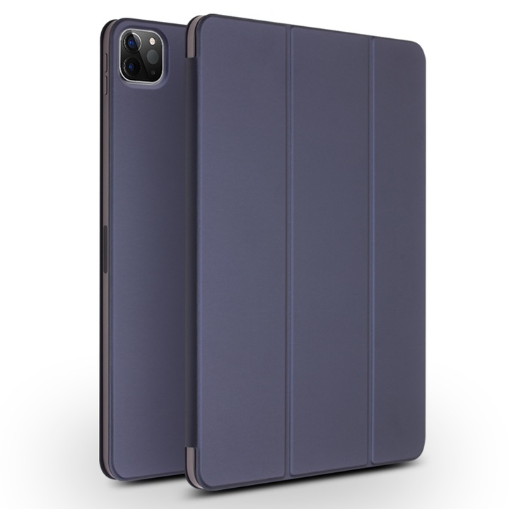 iPad Pro 11 (2021, 2020), Ultra vékony tok, mágneses, állvány, smart cover, Qialino Snap-on, Kék