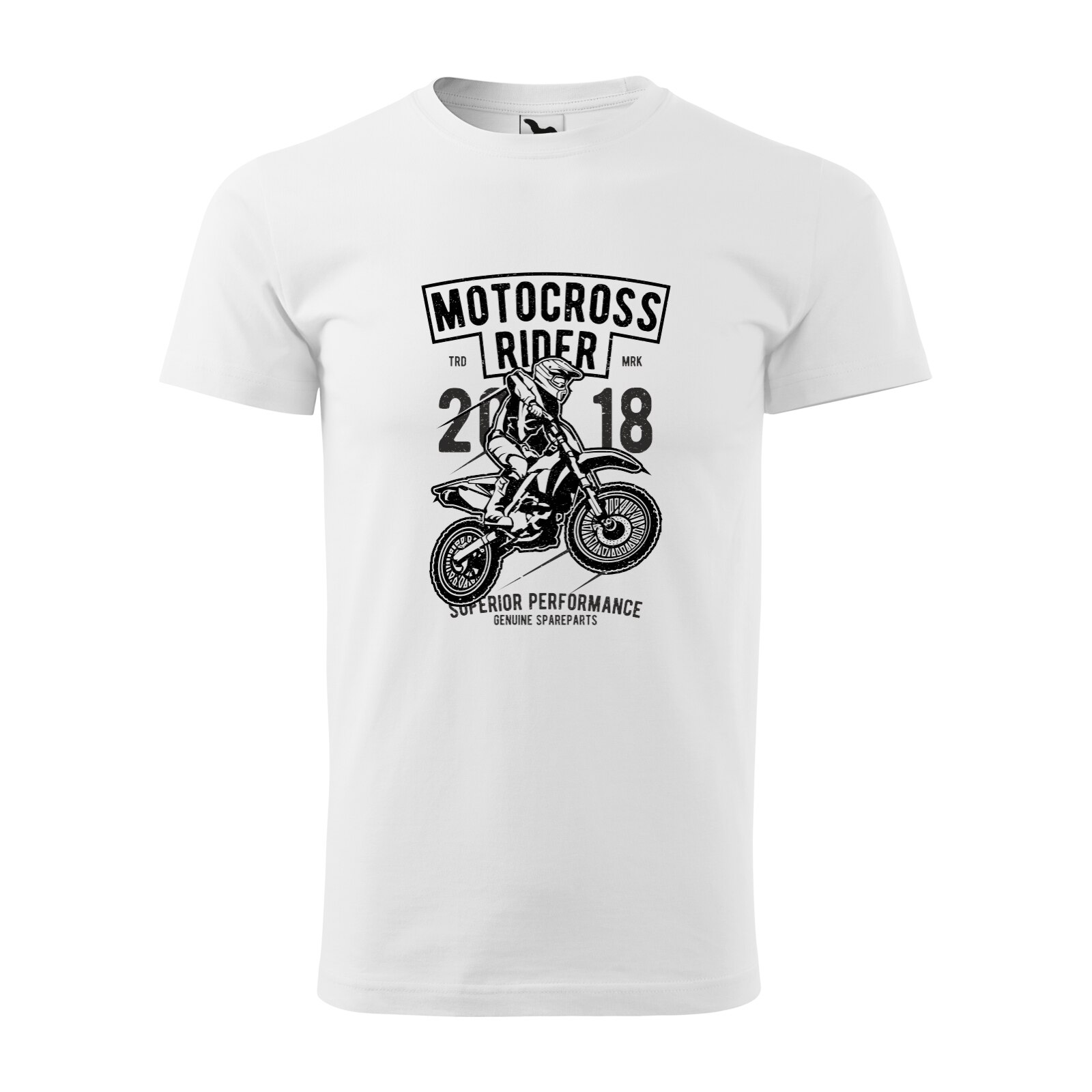Tricou alb barbati, idee de cadou, pentru motociclisti enduro, Vintage Motocross Rider, marime M