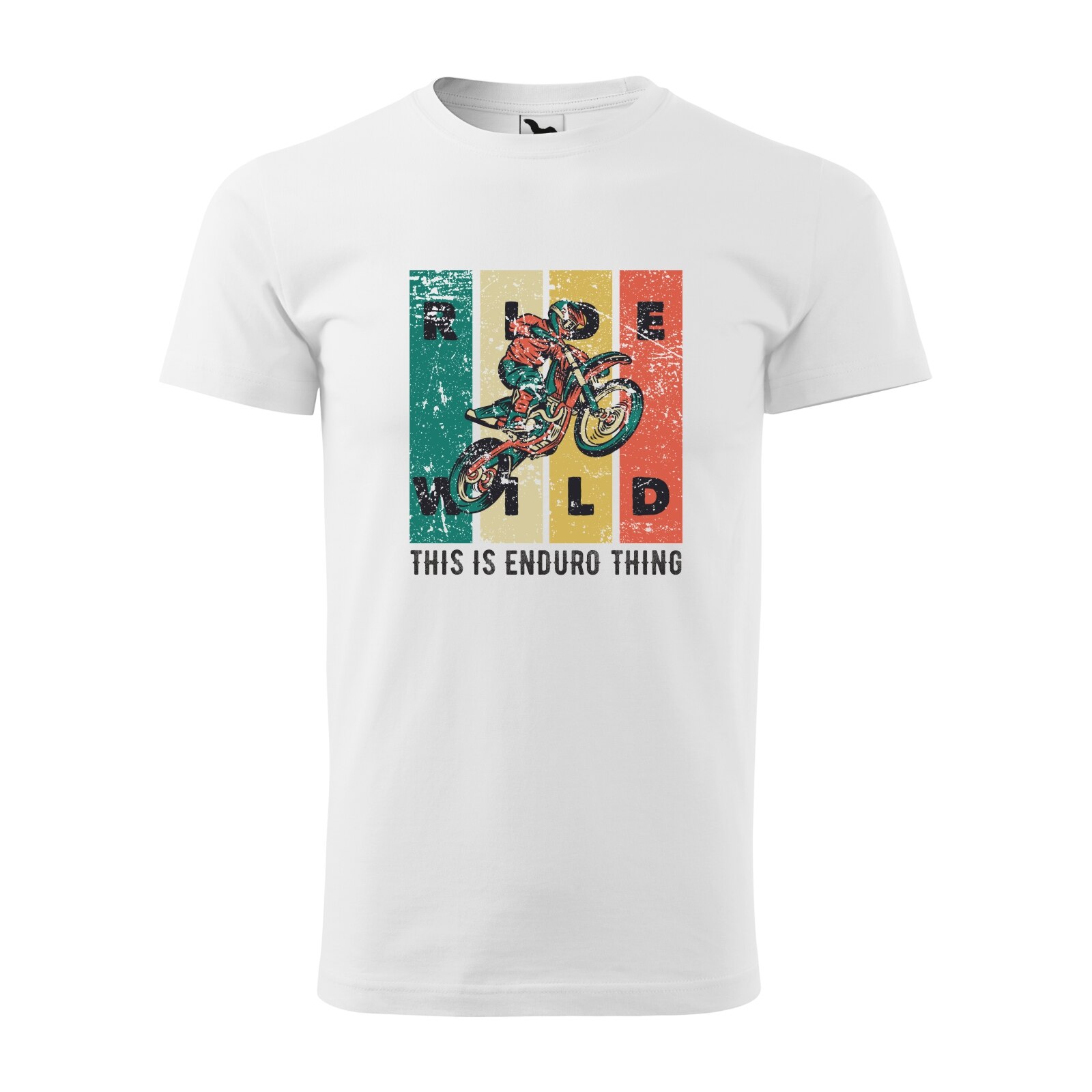 Tricou alb barbati, idee de cadou, pentru motociclisti enduro, This is Enduro Thing, marime M