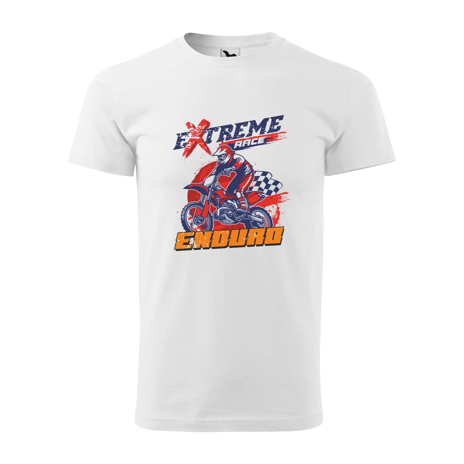 Tricou alb barbati, idee de cadou, pentru motociclisti enduro, Extreme Race Enduro, marime M