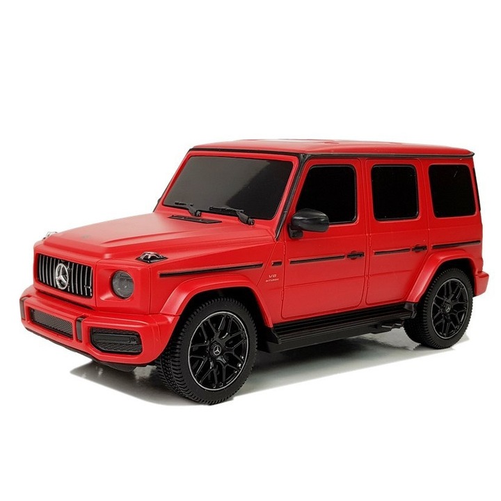 Masinuta de jucarie cu telecomanda, LeanToys, Mercedes AMG G63, Plastic, Rosu