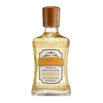 Tequila Tres Sombreros 100% Agave, Reposado 700 ml Tequila Tres Sombreros 100% Agave, Reposado 700 ml
