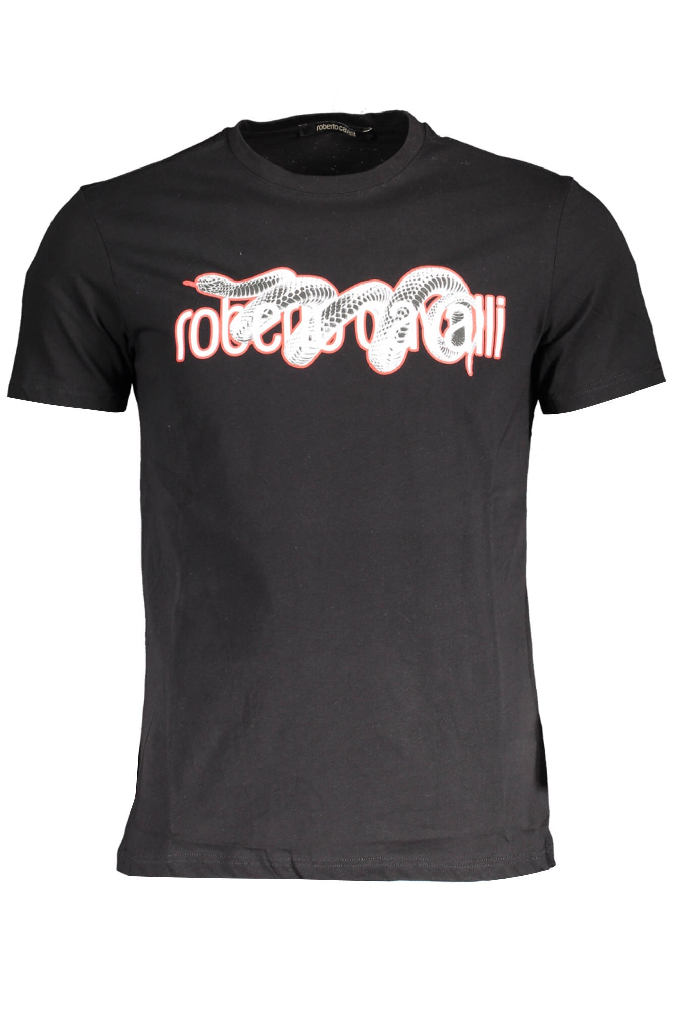 Tricou Barbati, ROBERTO CAVALLI, 5000407, Logo, Negru, Negru, 2XL