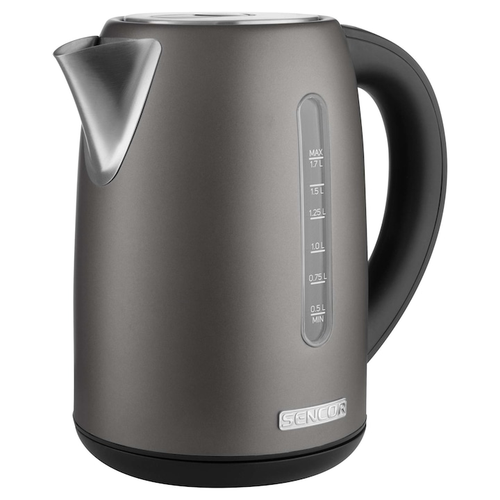Ceainic electricBotti Alan Glass, Sticla, 1,7 l, Negru