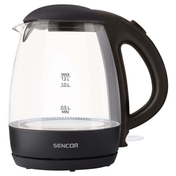 Fierbator de sticla, Sencor, 1,2 L, 2200W, Negru