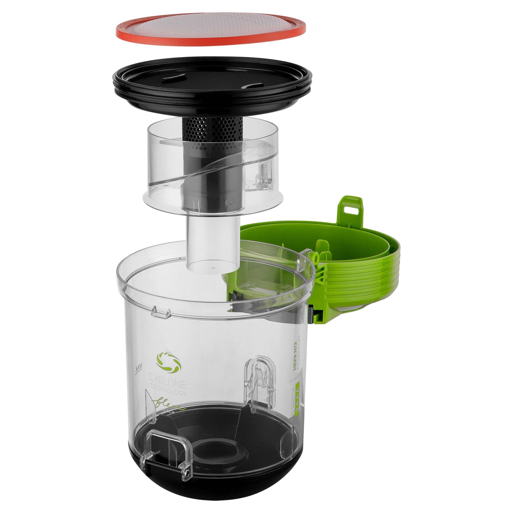 Aspirator fara sac, Sencor, 700W, Recipient 2L, Negru/Verde