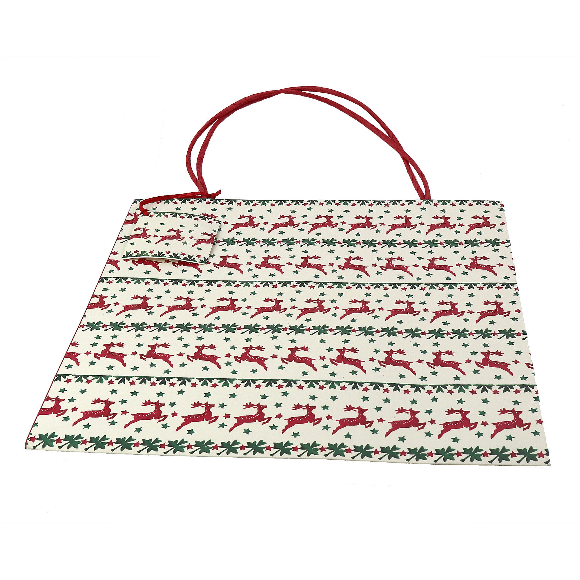 Punga cadou - Emma Bridgewater-Reindeer Stripe, 32x32cm, Cu model