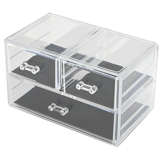 Organizator de cosmetice, transparent, 23.5 x 13.5 x 14 cm