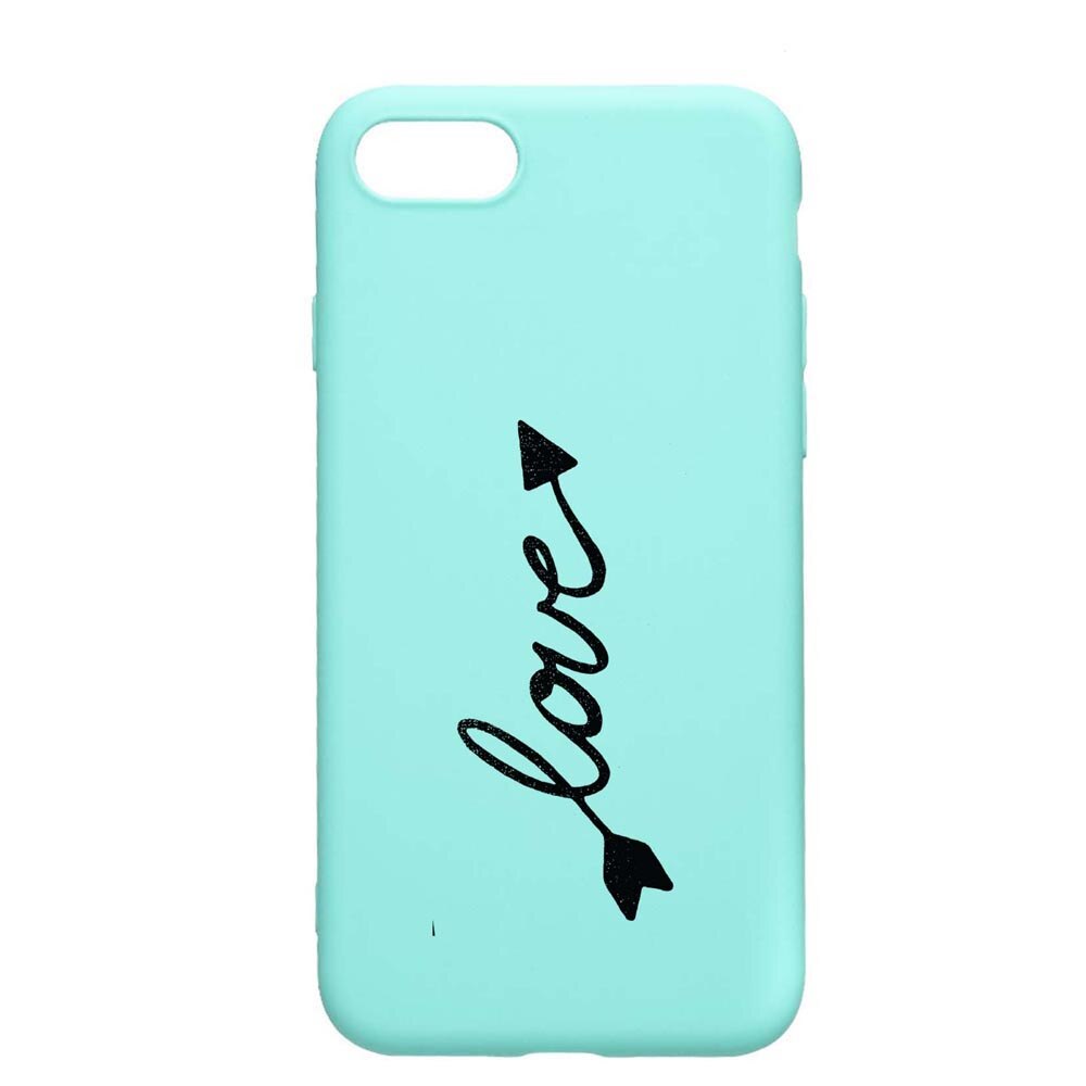 Husa Apple iPhone SE 2 / iPhone 7 / iPhone 8, Love, rezistenta la uzura, anti-alunecare, din silicon Premium, Mint, M225